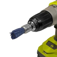 3/4″ Nylon End Brush 1/4″ Shank Medium Fine Coarse 3 Pack Blue Drill Brush