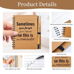 20 Pcs Employee Appreciation Gifts Bulk – 10 Sets of Inspirational Spiral Not…
