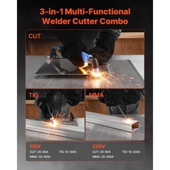 Uimoso 3-in-1 Plasma Cutter Welder Combo with Digital Display, 110/220V