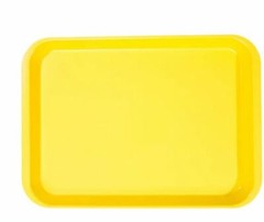 Dental Instrument Flat Setup Trays Size B Neon Yellow (10 Trays)