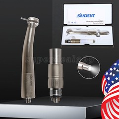SANDENT Dental Fiber Optic LED High Speed Handpiece fit w/ NSK 6 Hole Coupler ty
