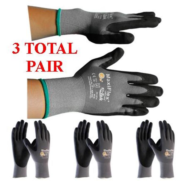 G-Tek MaxiFlex ULTIMATE 34-874 PIP Seamless Knit Nylon Gloves – (3 Pairs) XSM-XL