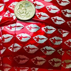 BaggiesSince1987 Design Zip Bags 1515 100PCS SWEETHEART in SILVER on PEARL GREEN