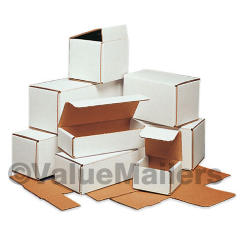 50 – 6x4x3 White Corrugated Shipping Mailer Packing Box Boxes 6 x 4 x 3