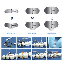 50Pcs Dental Matrices Bands Sectional Contoured Metal Matrix bands soft S/M/L US