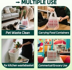 300 Bags T-Shirt Thank You Plastic Grocery Store Shopping Carry Out Bags.