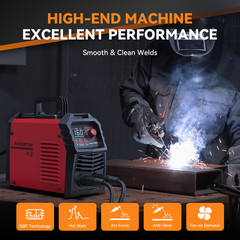 ARCCAPTAIN Portable MMA Welder Stick Welder Large LED Display 160A ARC/Lift TIG