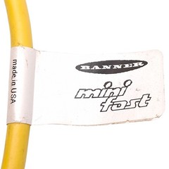 Banner MBCC-412 25226 Single Ended Cordset, 9A 300V, 4-Pin 7/8in Mini QD, 6ft
