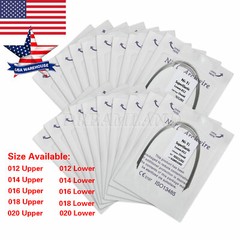 10pcs/pack Dental Orthodontic Super Elastic Niti Arch Wire Round Ovoid Form USA