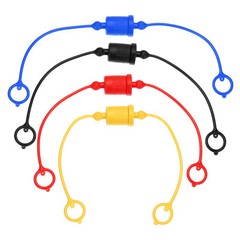 4Pcs/Set Rubber Hydraulic Coupler Dust Cap 1/4″ ISO A, Yellow/Red/Blue/Black