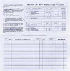 20 Pack Checkbook Register, Check Registers for Personal, Blank Ledger Transacti
