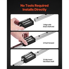 Uimoso Linear Rail Kit HGR20 2Pcs 2000 mm (78.74 in) Guide Rails with 4 Slide