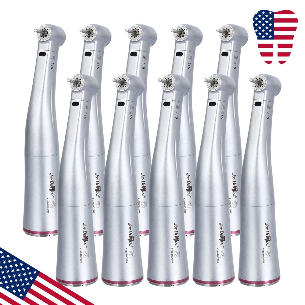 10x Dental 1:5 Fiber Optic Contra Angle Increase Internal 4 Spray LED Handpiece