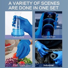 100-Count Medical-Grade Disposable Nitrile Exam Gloves (Latex & Powder Free)