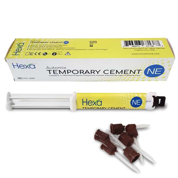Hexa Non-Eugenol Temporary Cement – 10 ml Syringe with 6 Tips