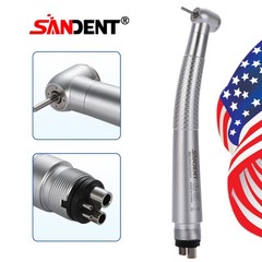 SANDENT Dental High Speed Handpiece Push Button 4 port spray 4 Hole Fit NSK