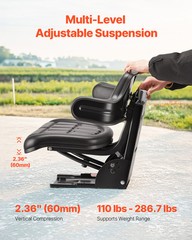 Tractor Suspension Seat Adjustable Forklift Seat Waterproof Seat Mower Digger