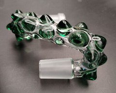 Emerald Green 18mm Female-Male Glass Drop Down Attachment Adapter