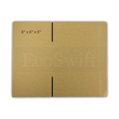 1-100 8x6x5 “EcoSwift” Cardboard Packing Mailing Shipping Corrugated Box Cartons