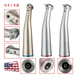 Dental 1:5 Increasing Contra Angle Optic LED Handpiece Fit NSK Electric Motor cw