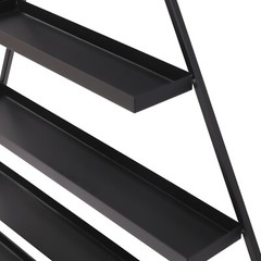 Black 5 Tiers Wall-Mount Metal Nail Polish Display Racks Floating Perfume Racks