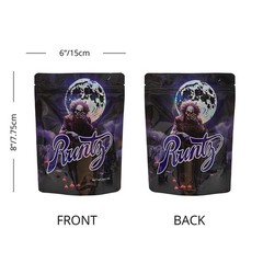 28g Mylar Zipper Bags | 5 Designs Mixed Horror Cartoon Packaging Bags for Gummy