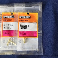 Lot of 9 Everbilt A8 1/4 & Proline CP-8NL 1/4 Brass Sleeve & Insert Fittings