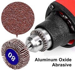 10x Flap Wheel for Dremel Rotary Tool 80 Grit Paint Rust Sanding Polishing Disc