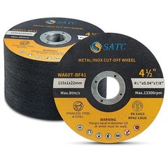 100 PCS 4-1/2″ x .040″ x 7/8″ Cut off Wheels Stainless Steel Metal Cutting Discs