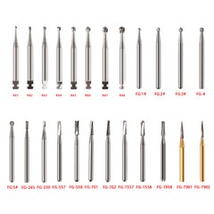 Dental Carbide Burs FG1/2/3/4/5/6/7/8 Round for High Speed Handpiece 10 -100Pcs