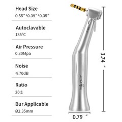 Dental Handpiece Implant Contra Angle 20:1 Low Speed E-type φ2.345-2.355mm Burs