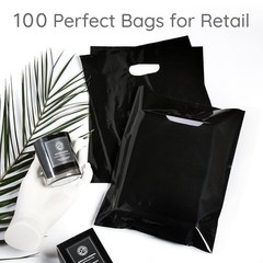 Choice Marts Merchandise Bags 100 Black 9″x12″ 9 inches by 12 inches,
