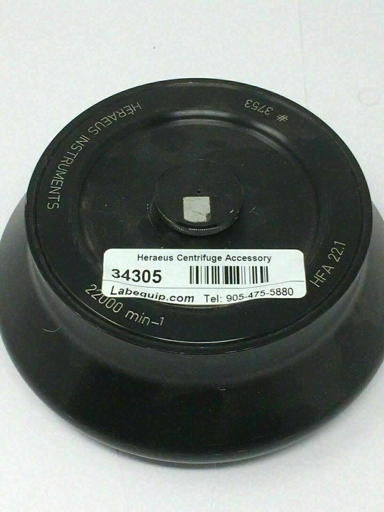 Heraeus HFA 22.1 (3753) Head, Fixed-angle Centrifuge Rotor with Lid, 22K Max RPM