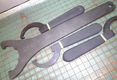 879 = CAT BT & NMTB 40 Taper ER40 Toolholder Collet Wrenches Unknown Brand (4