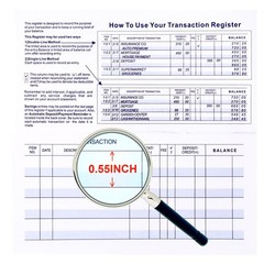 Larger Lines 20 Pack Checkbook Register, Check Registers for Personal Use, Blank