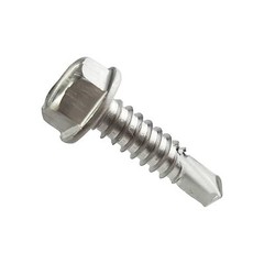 #12 Hex Washer Head Self Drilling Sheet Metal Tek Screws 410 Stainless Steel