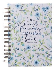 Christian Art Gifts Journal W/Scripture Friendship Refreshes The Heart Prov 27:9