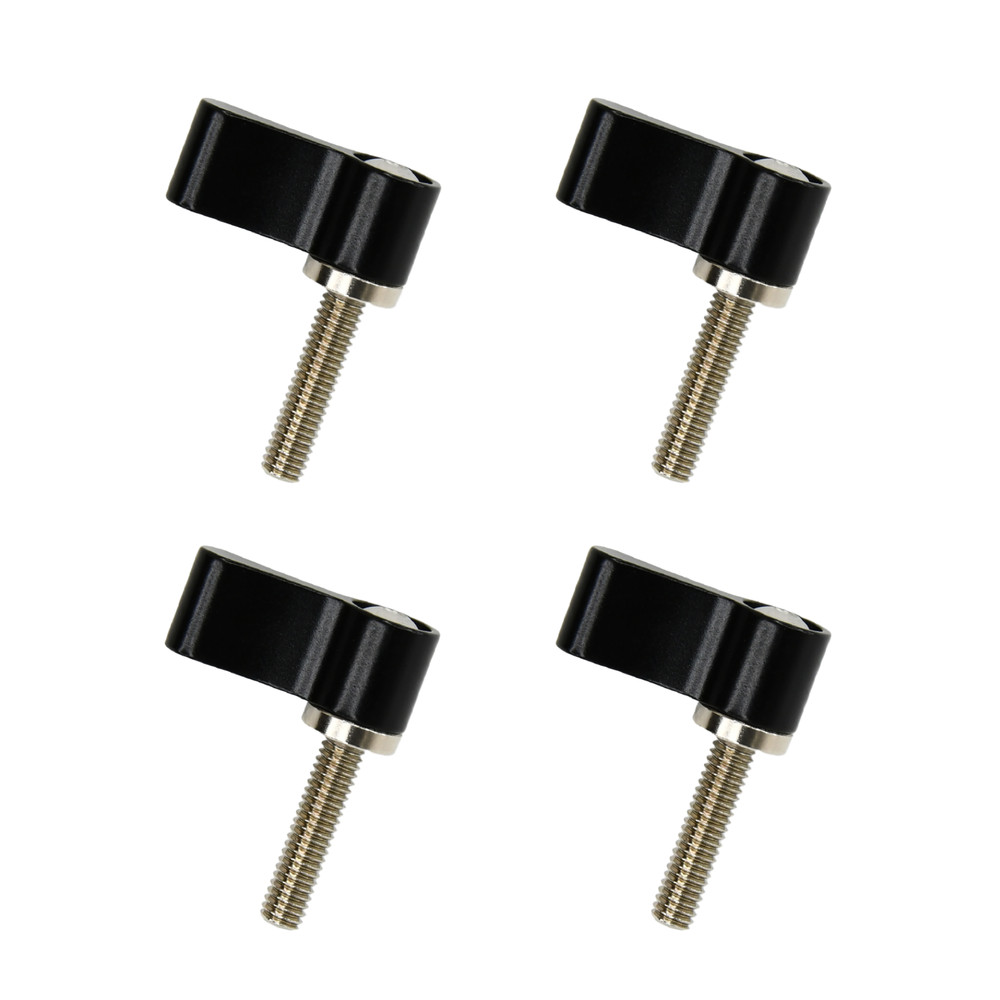 Adjustable 4pcs Thumb Lever Screw, M4*17mm & M6*17mm Sizes (Red or Black)
