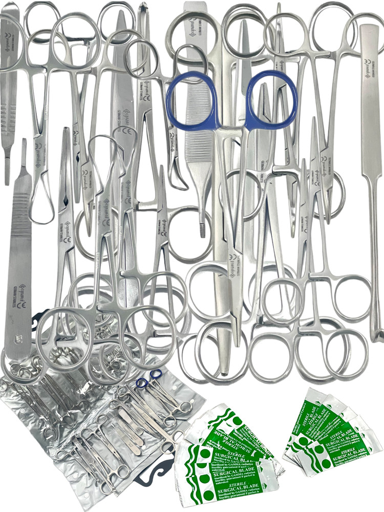 PREMIUM GERMAN 82 PCS GENERAL SURGERY SPAY PACK SURGICAL DENTAL INSTRUMENTS KIT
