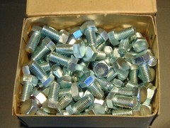 M8 X 16 JIS 1180 HEX CAP SCREW BOLT, BOX OF 100pcs, 12mm WRENCH SIZE, CLASS 4.6
