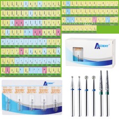 100pcs AZDENT Dental Diamond Burs For High Speed Handpiece Friction Grip 1.6mm