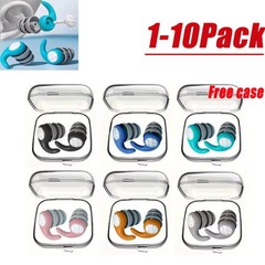 Reusable Silicone Ear Plugs Noise Cancelling Earplugs Protector Study Sleep Swim