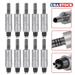 1-10* Dental Inner Channel E-type Air Motor Handpiece 4 Hole Low Speed E-type