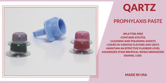 QARTZ PROPHY PASTE CUPS VERY STRAWBERRY MEDIUM X 200 DENTAL W/FLOURIDE – 1 BOX