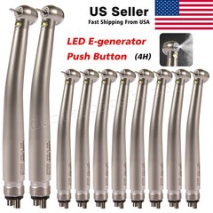 10X KaV Style Dental Fiber Optic LED High Speed Handpiece Internal 3 Spray 4Hole