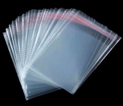 100 pcs Resealable Poly Bags Transparent OPP Bag Plastic Bags Self Adhesive Seal