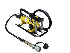10000psi Manual Hydraulic Foot Pump W/ 6ft RubberHose 3/8” Quick Coupler