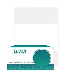 4″ x 10″ White Block Zip Seal Bags Reclosable Top Lock 2Mil Zipper Baggies