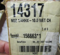 Spraying Systems 58 Deg. Full-Jet Staked-Vane Full Cone Brass Nozzles 1/4HHX-10