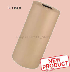 18″ x 1200 feet Brown Kraft Paper 30 lb Basis Weight Roll Packaging Shipping NEW